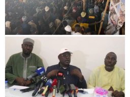 CEREMONIE DE LA PREMIERE LIVRAISON DE L'ESPLANADE DE MEDINA BAYE PAR LE PRESIDENT BAYE CISS AU KHALIFE CHEIKH MAHI